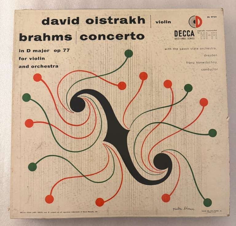 BRAHMS / DAVID OISTRAKH - CONCERTO FOR VIOLIN AND ORCHESTRA IN D MAJOR OP 77 -LP
