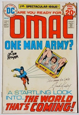 OMAC #1 GD/VG Signed 2X Jack Kirby/Mike Royer 1974 Origin/1st App. Omac COA