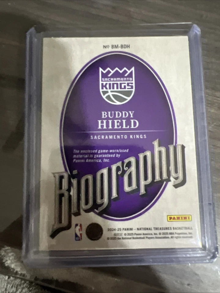 2024-2025 Panini National Treasures Buddy Hield #BM-BDH - Изображение 2 из 2
