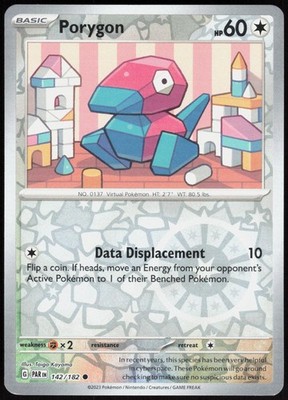 Paradox Rift Porygon 142/182 Common Pokemon Reverse Holo NM/M