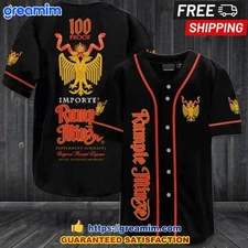 Rumple Minze Gin Black Unisex Baseball Jersey