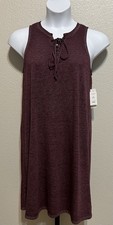 NWT. Time and Tru ladies size L tank dress with laced through ties.