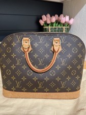 Louis Vuitton Alma Shoulder Bag PM Brown Canv...