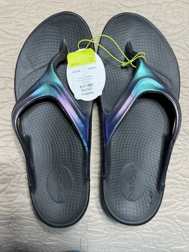 OOFOS OOLALA Luxe Womens Sandals Midnight Spectre Purple Size 10
