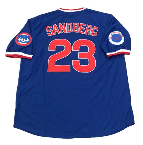 Ryne Sandberg Chicago #23 Jersey Men’s XL 1984 Cubs Blue Alt Retro Throwback
