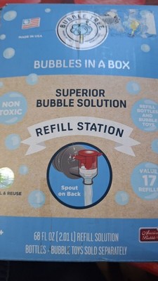 Bubbles In A Box Superior Bubble Solution Refill Station (68 Oz) NEW