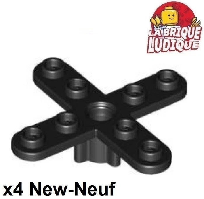 Lego 4X Hélice 4 Cuchilla Avión Diámetro 5 Closed Hub Negro 67737 - Imagen 1 de 1