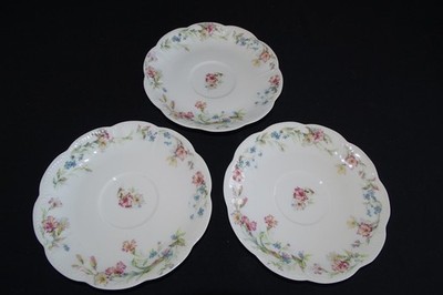 Haviland Limoges France Pink Porcelain Saucers Schleiger 240a Set of 3