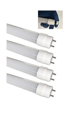 (4-Pack) Type B & 12-30V DC LED F15T8 Tube Light (Rotatable)-18-Inch (17-3/4 ...