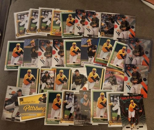 Paul Skenes Lot of 33 Baseball Cards Topps, Donruss, Finest including Inserts