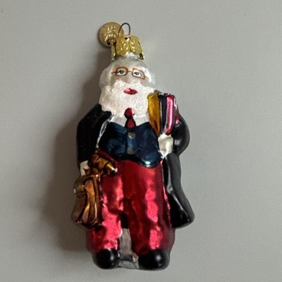 Kurt Adler Santa Lawyer Ornament 3.5  Hand Blown Glass KSA