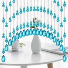 Crystal Beaded Curtain for Doorways,Hanging Glass Door Beads Curtains for Win...