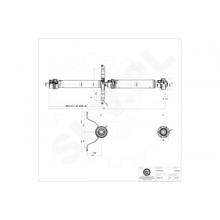 Cardan arbre de transmission Audi A8 premium renforcé équilibrage usine 4H4521101H