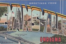 Large Letter-Greetings From EVANSVILLE, India...