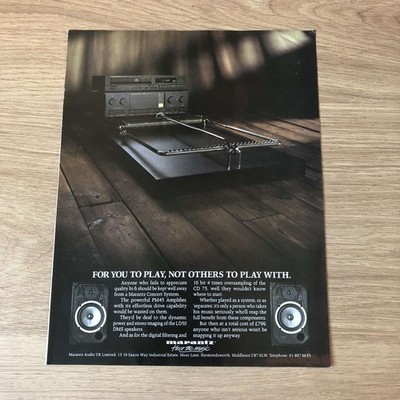 GRAM87 MAGAZINE ADVERT 11X8 MARANTZ LD50 DMS LOUDSPEAKERS