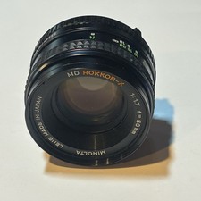Minolta MD Rokkor X 50mm 1:1.7 Lens For Minolta MD 35mm SLR Film Camera