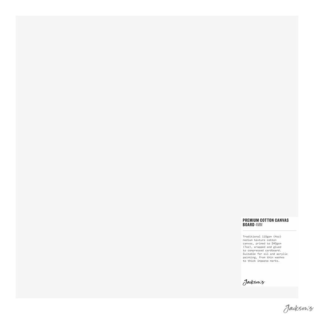 Jackson's Premium Cotton Canvas Art Board 4mm 12x12in Oil Acrylic Painting