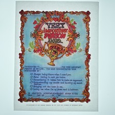 Original VINTAGE 1970s Heat Transfer  Very Important Person  Iron On