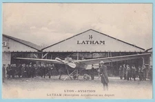 FRANCE AVIATION POST CARD - AVIATOR HUBERT LATHAM'S MONOPLANE "ANTOINETTE" -B359