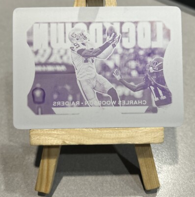 1/1 Printing Plate from 2020 Panini Prizm  Lockdown  Charles Woodson 1/1 Magenta