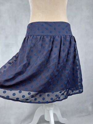 Rock Vero Moda Gr. 38 M (36/S) blau rot gepunktet Party skirt elegant Polka dots
