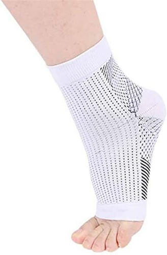 Knöchel Kompression Nylon Ärmel Plantarfasziitis Fußgewölbe Ferse Achillessehne Unterstützung Set - Bild 8 von 13