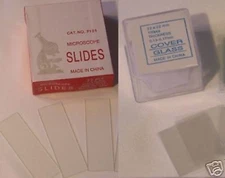 Blank Microscope Set 72 Slides 100 Cover Glass Slips 22*22 & 5 Slide Storage Box