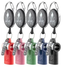 EZ Splitz Fire Cigarillo Cutter & Retractable Lighter Holder 5 pcs Random Colors