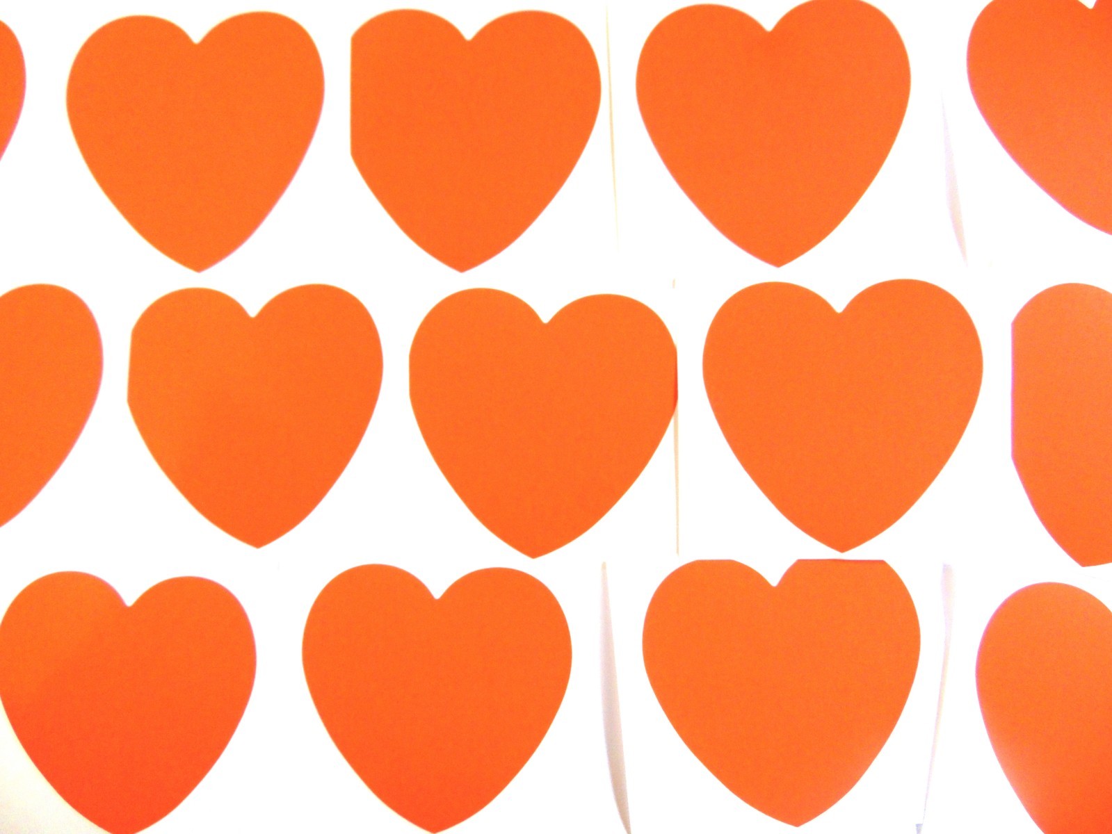 Large 63x63mm Heart Labels Coloured Sticky Hearts Stickers for Craft Decoration eBay