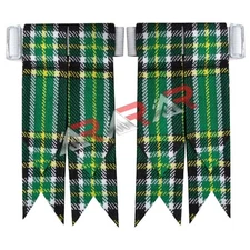 Kilt Flashes Scottish highland Multi Colors Tartan comes Heavy Buckle & Garter 