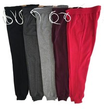 NEW WOMEN's FLEECE JOGGER SWEATPANTS SLIM FIT ELASTIC ACTIVE PANTS ALL SIZE