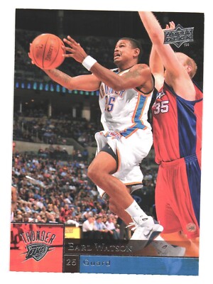 2009-10 Upper Deck NBA Basketball OKC Oklahoma City Thunder Earl Watson