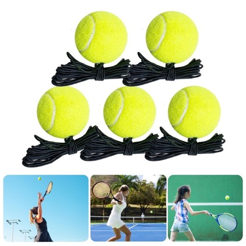 5Pcs Professional Tennis Balls Beginner Training Balls with Elastic String - Picture 2 of 8