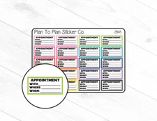 2845~~Appointment Box Planner Stickers.