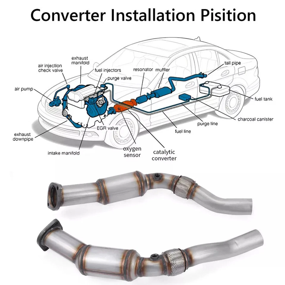 For Chrysler 300 Dodge Charger Magnum 5.7L Catalytic Converter Set 54604 54605 - Изображение 3 из 4