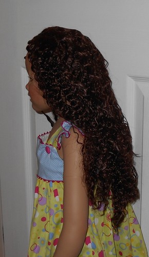 Monique GISELLE Doll Wig SIZE 14/15 DARK AUBURN Long Wavy Hair & NO Bangs NWT - Picture 2 of 6