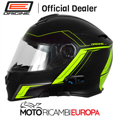 CASCO MODULARE CON INTERFONO BLUETOOTH ORIGINE DELTA MOTION BLACK LIME |  eBay