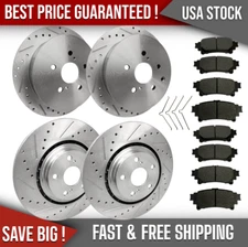 Front & Rear Rotors Brake Pads for Toyota Sienna Highlander Lexus RX450h RX350
