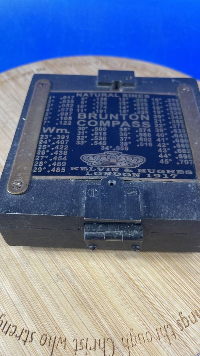 Brunton Natural Sines Compass, Kelvin & Hughes London 1917 Brunton Natural Sines Compass, Kelvin & Hughes London 1917