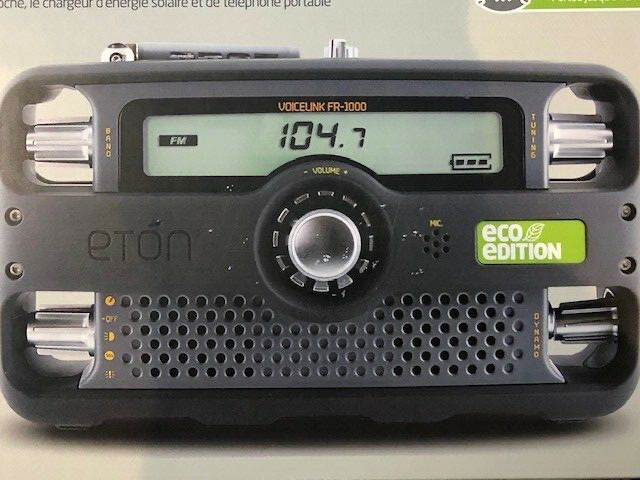 Eton Voicelink FR1000 ECO Edition with Free FRS/GMRS Radio Black