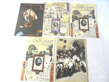 5 MUSIC THEME Blank Greeting Cards Note Card w/Envelopes