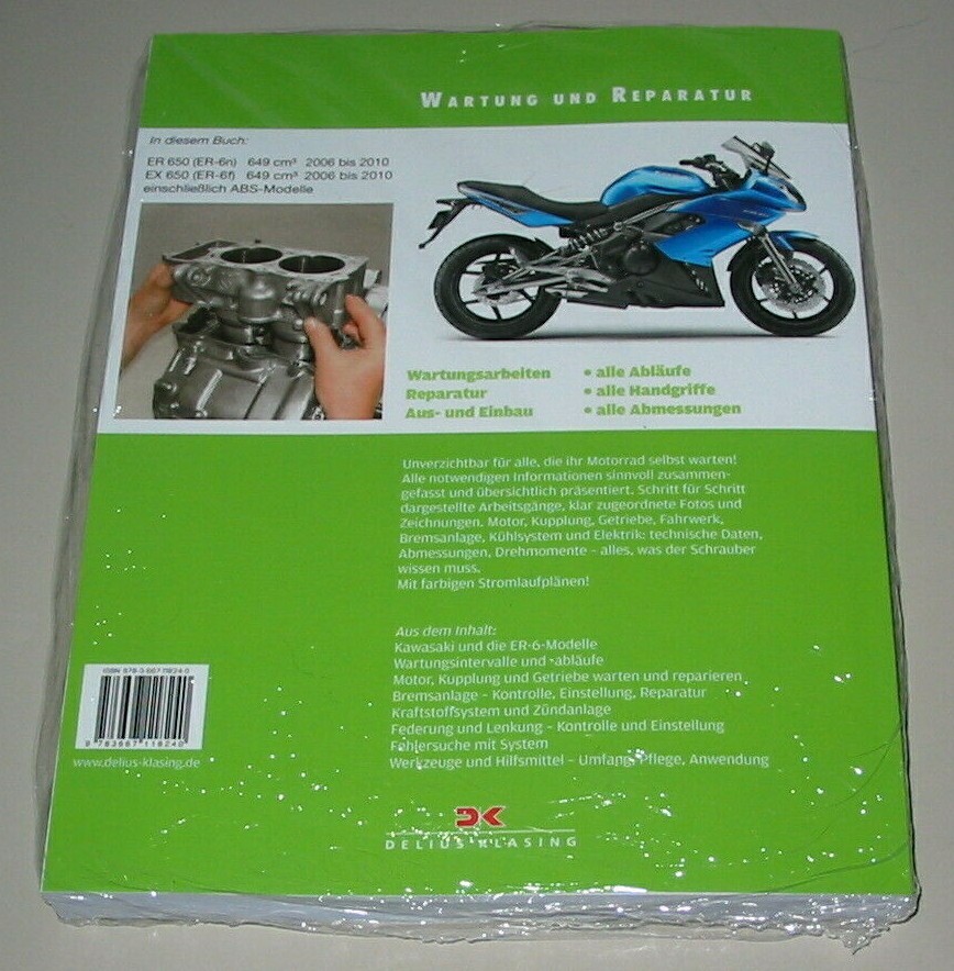 Thumbnail - Reparaturanleitung Kawasaki Er-6f Und Er-6n Wartung Reparatur Buch Neu