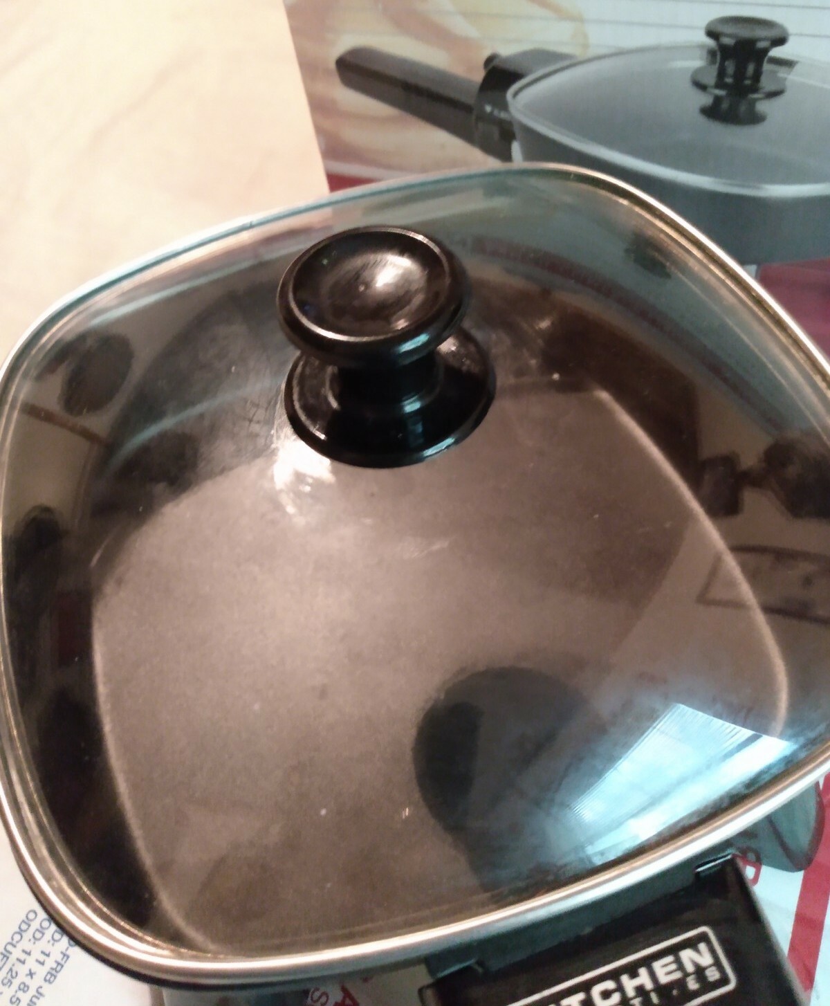 Kitchen Selectives Electric 6” Skillet + Glass Lid Model SK6 Black New