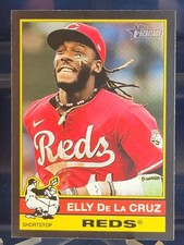 2025 Topps Heritage #263 Elly De La Cruz BLACK BORDER SSP Cincinnati Reds
