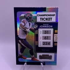 2021 Panini Contenders Football DAVID JOHNSON Championship Ticket #'dd/99