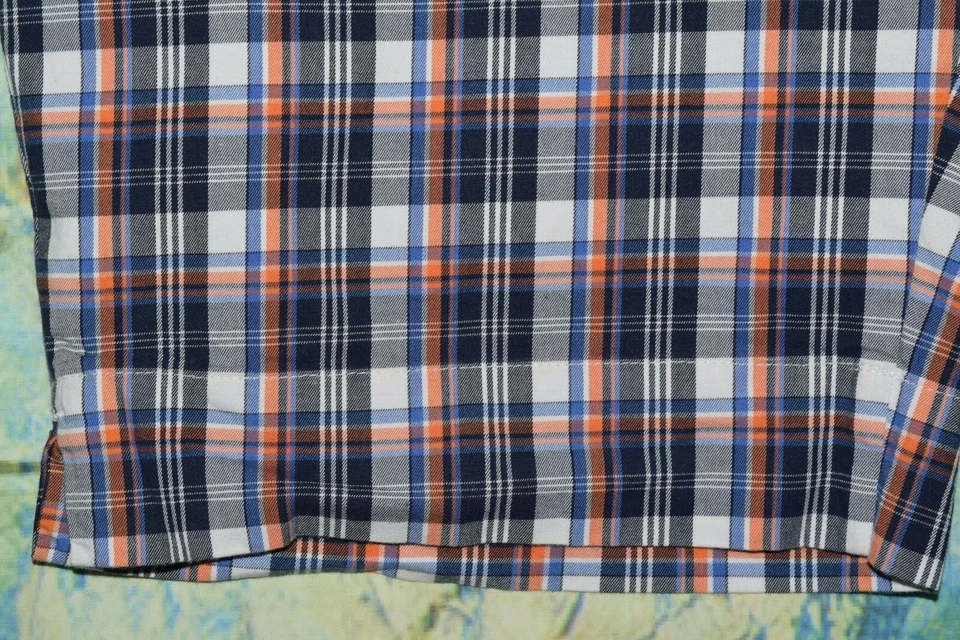 Pantalones Cortos de Golf Bermudas Largas Informales a Cuadros Dama Hagen Para Mujer 14 Azul Naranja Blanco Foto 3 de 4