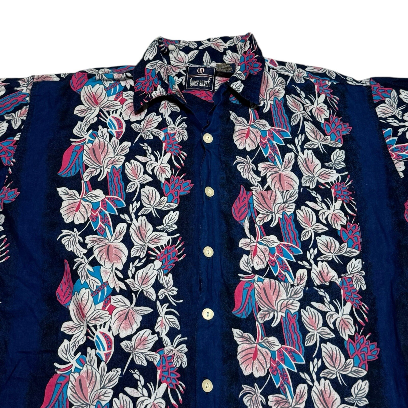 Quick Silver Floral Multicolor Button Down Hawaii… - image 2
