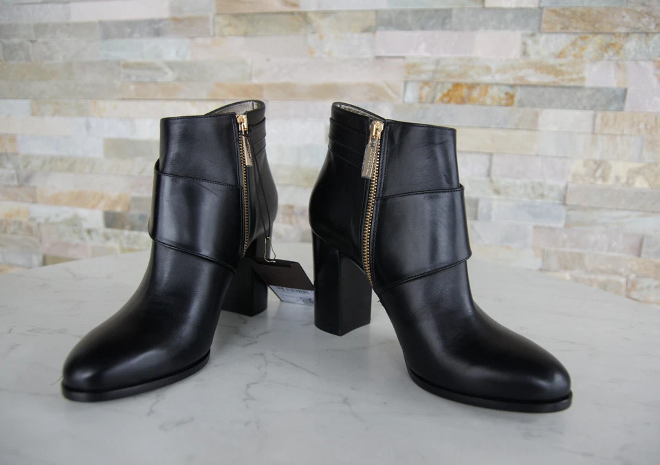 Trussardi EU 40 Botines Mujer Zapatos Negros Nuevos Anteriormente PVP 520 € Foto 3 de 4