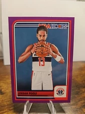 2023-24  NBA Hoops Jordan Poole Purple Parallel #137 Wizards