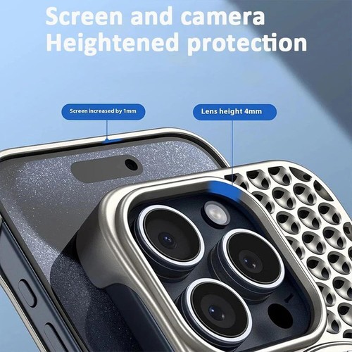 Atmungsaktive Kühl-Hülle Für IPhone 14 Pro Max – Ultra-Dünn Mit Magnetring, Silikonrahmen & 100+ Lüftungslöchern